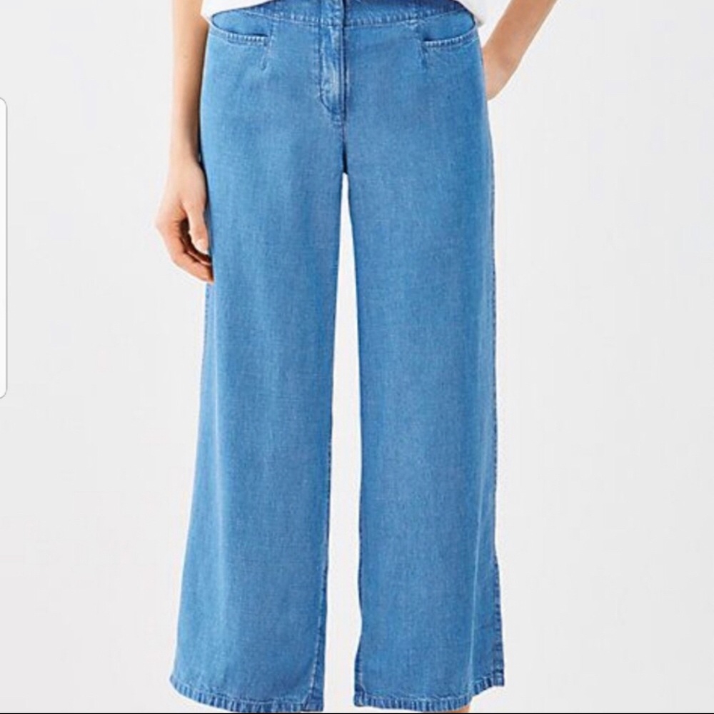 J. JILL WIDE LEG CROPPED JEANS 6P